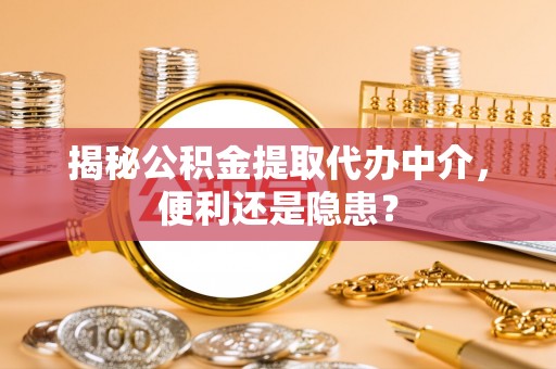 瑶海揭秘公积金提取代办中介，便利还是隐患？