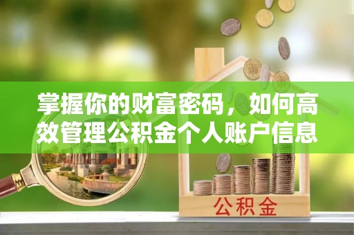 瑶海掌握你的财富密码，如何高效管理公积金个人账户信息