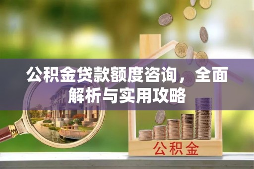 瑶海公积金贷款额度咨询，全面解析与实用攻略