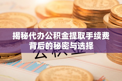 瑶海揭秘代办公积金提取手续费背后的秘密与选择